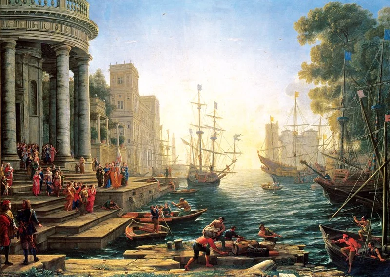 Seaport with the Embarkation of St. Ursula, Claude Lorrain (3000pcs)