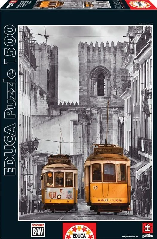 The Alfama District, Lisbon - Coloured Black & White