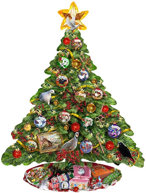 The Twelve Days of Christmas x Two, Lori Schory (Shaped Puzzle)