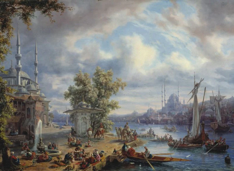 Rive Asiatique de Bosphore Animee a Constantinople, August Meyer